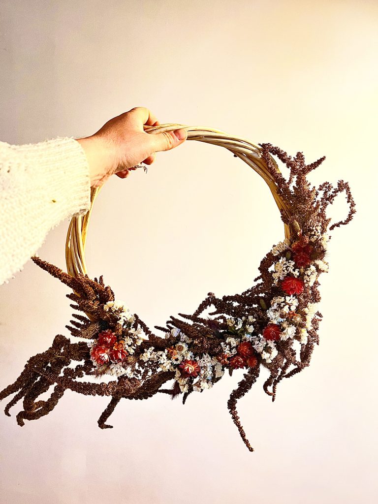 Couronne de fleurs séchées de Terre de couleurs