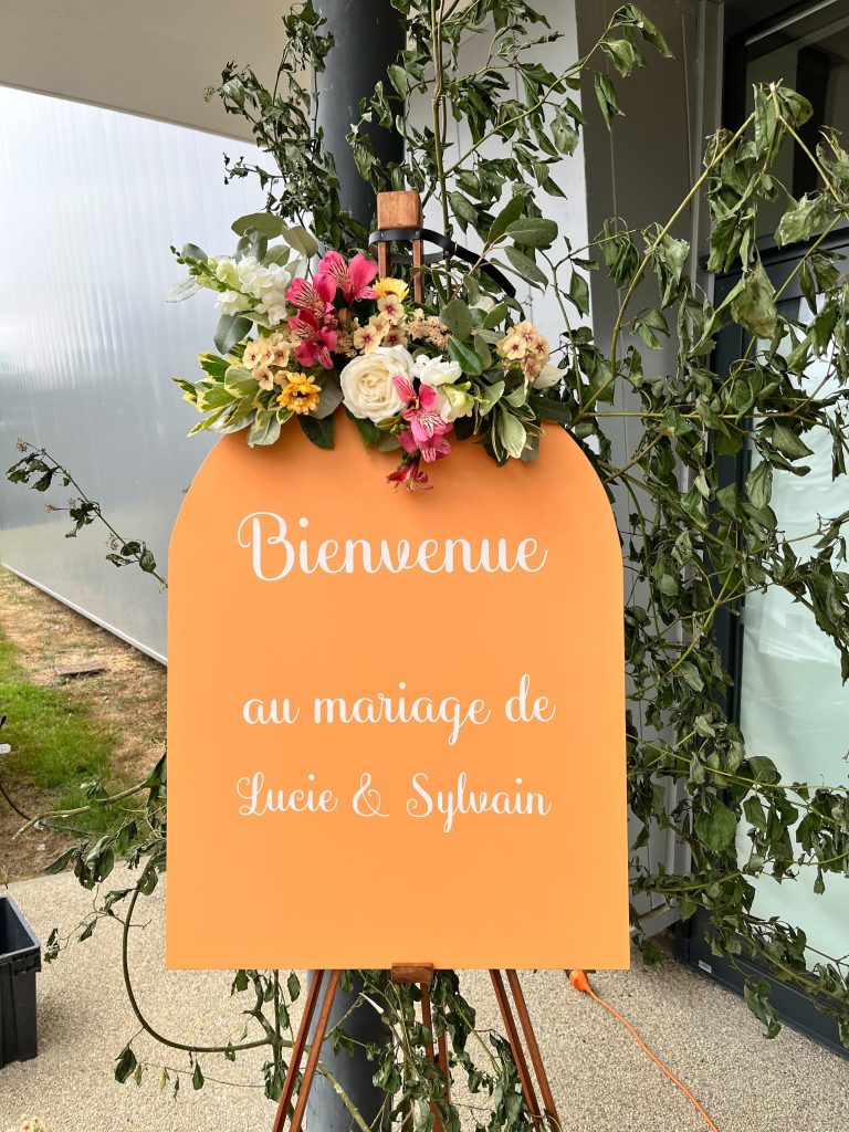 Affiche fleurie de mariage