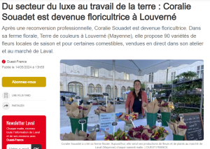 Parution dans Ouest France pour Terre de couleurs