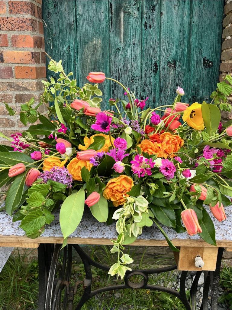 Composition florale pour un deuil