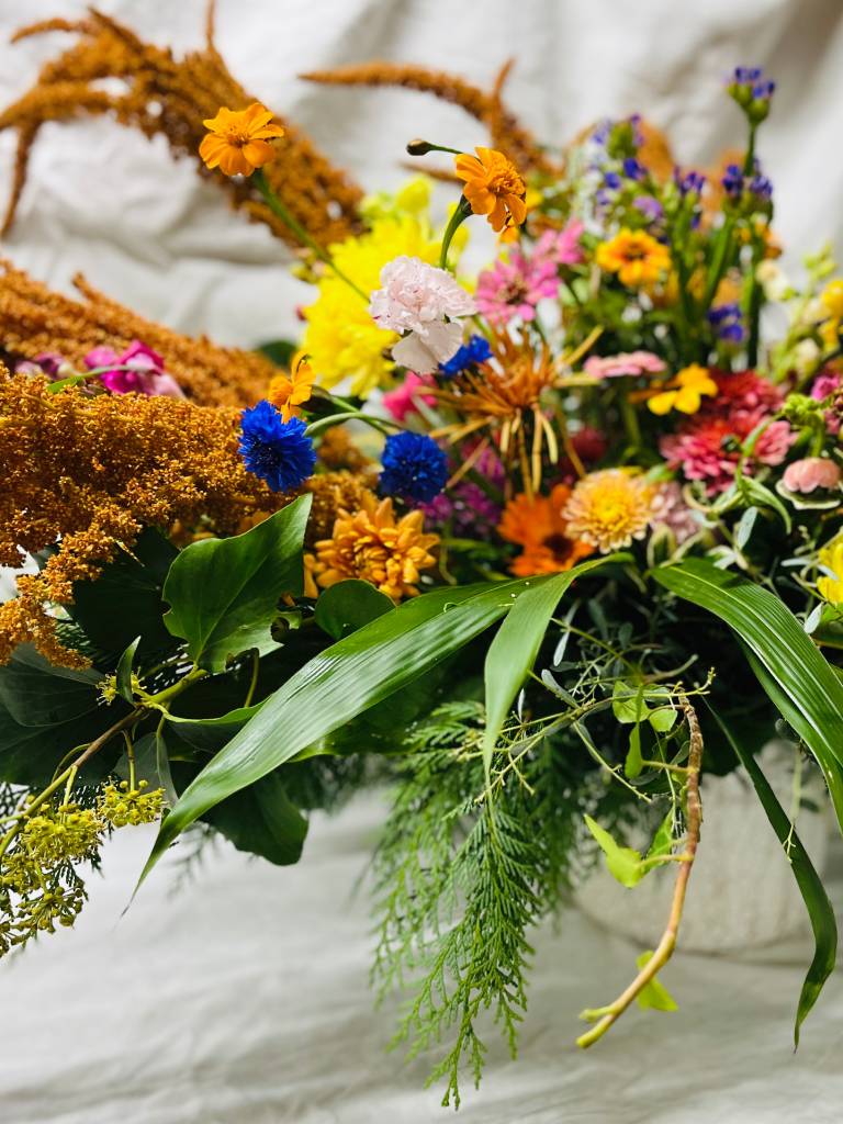 Composition florale pour un deuil