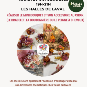 atelier fleurs sechees aux halles laval